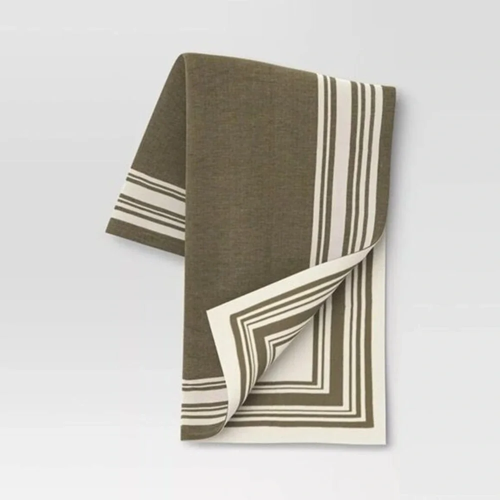 Framed Jacquard Knit Throw‎ Blanket Sage Green - Threshold Studio McGee